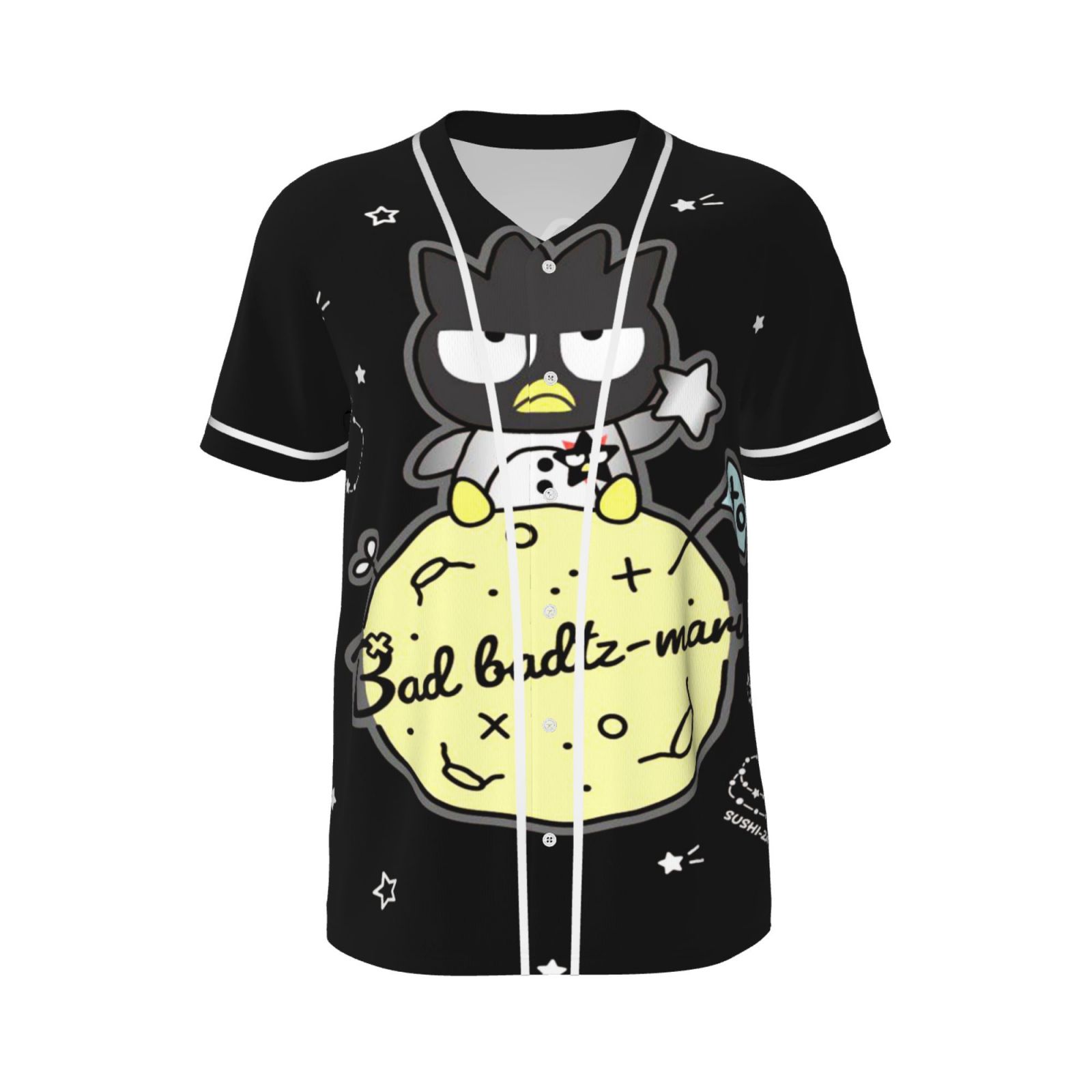 Badtz Maru Baseball Jersey Shirts Spring Summer Men Button Shirt